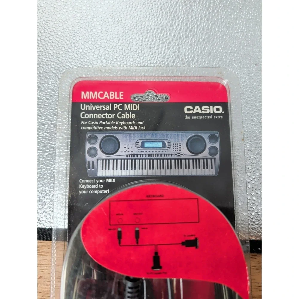 Casio MMCABLE Universal PC MIDI Connector Cable for MIDI Keyboard to PC - Sealed